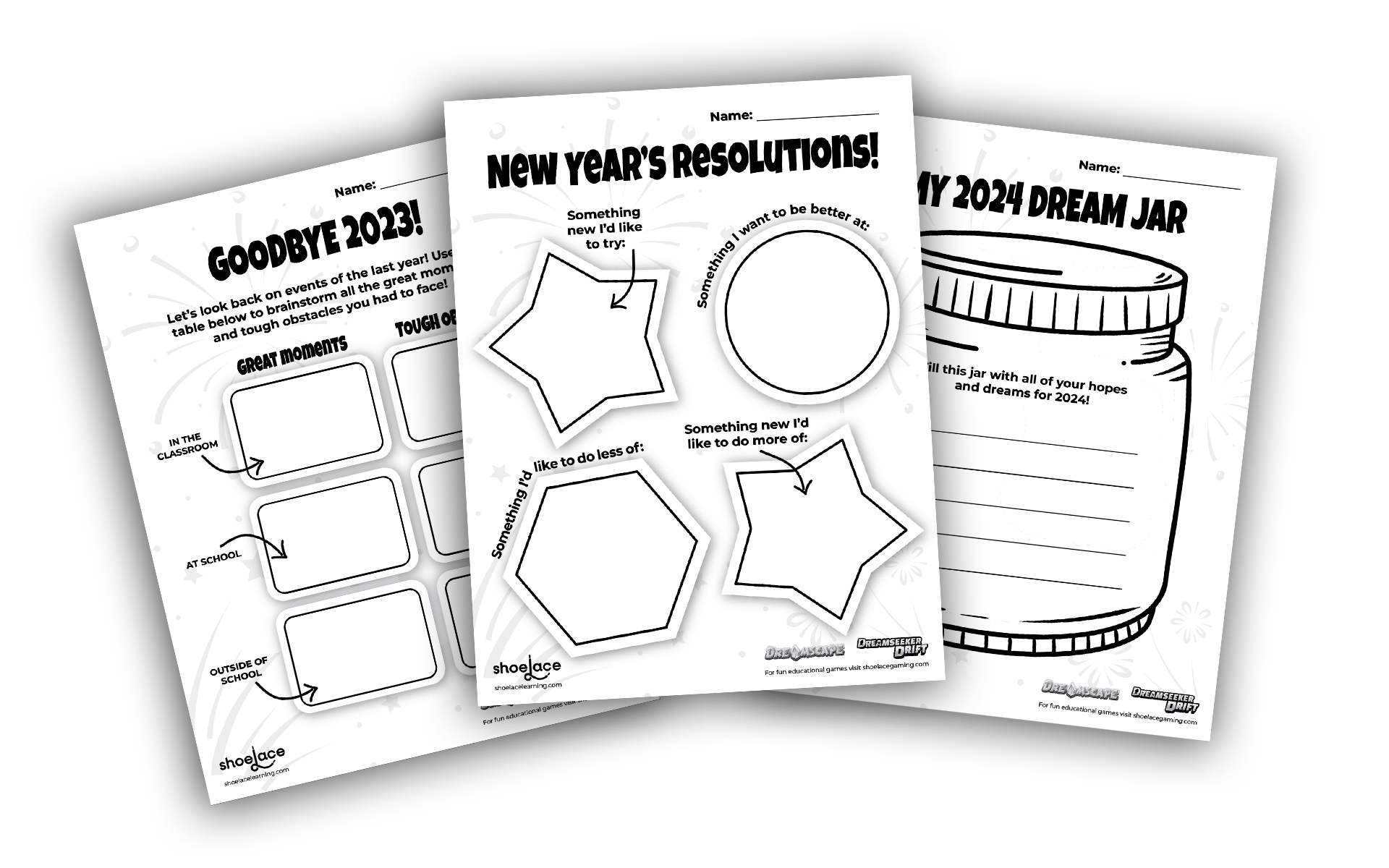 New Year Classroom Printables